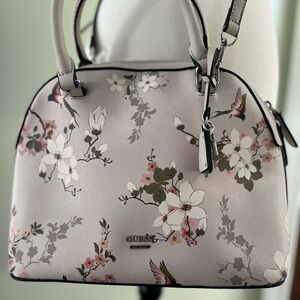 Guess Neutral Midge Floral Dome Satchel Crossbody